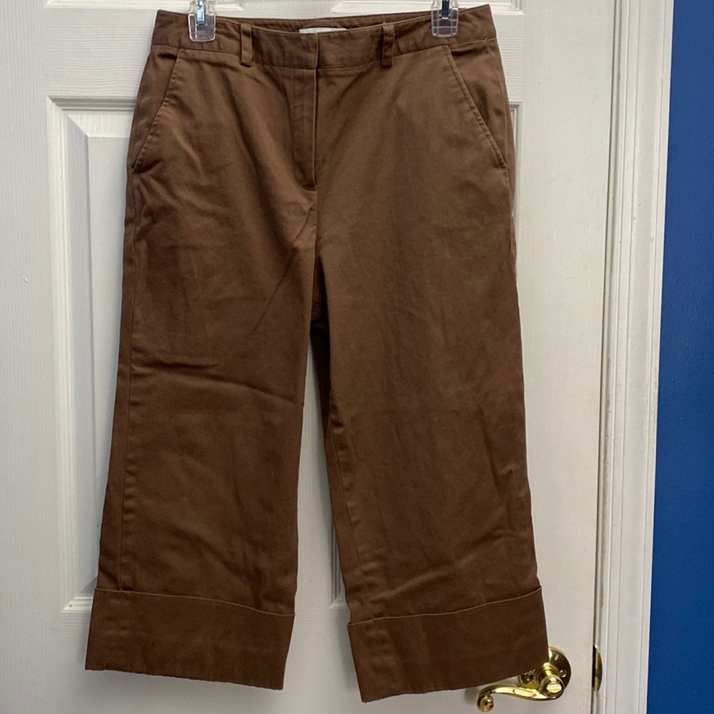 Dress Barn Capris Cuffed Brown Women Size 10